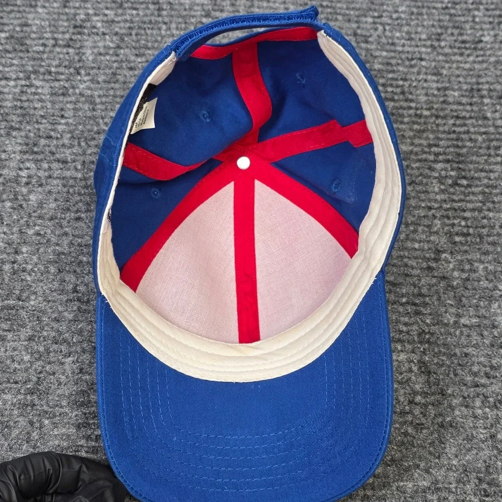 Nintendo Super Mario Graphic Baseball Cap Hat Youth OSFM Adjustable Blue Red